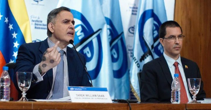 Jorge Arreaza y el Fiscal Tarek William Saab