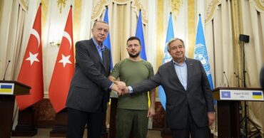 Erdogan Zelenski y Guterres se reunieron en Ucrania