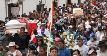 Funeral de un manifestante en Peru 12 2022