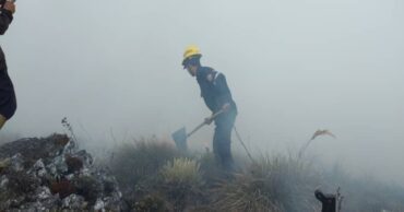 Un incendio forestal en Trujillo