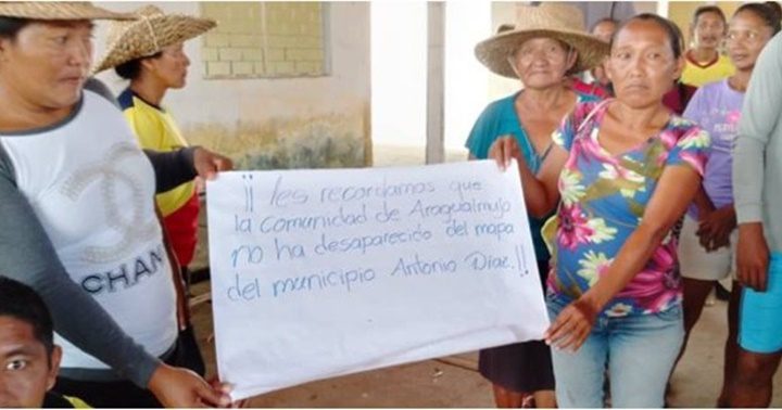 Pancartazo en Araguaimujo estado Delta Manucuro 1