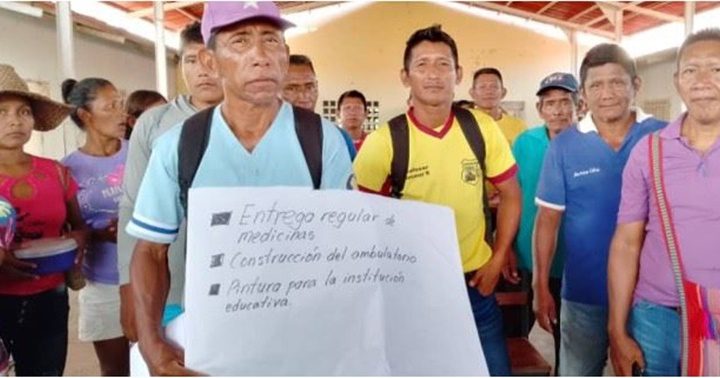 Pancartazo en Araguaimujo estado Delta Manucuro 2