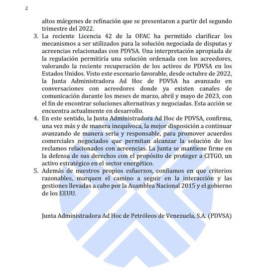 comunicado Pdvsa Adhoc 13 5 2023 1