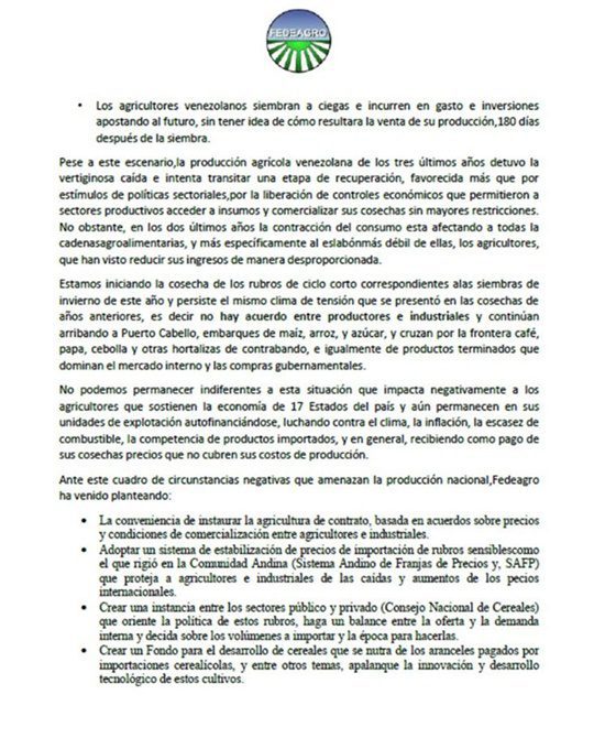 Comunicado Fedeagro 9 2023 2