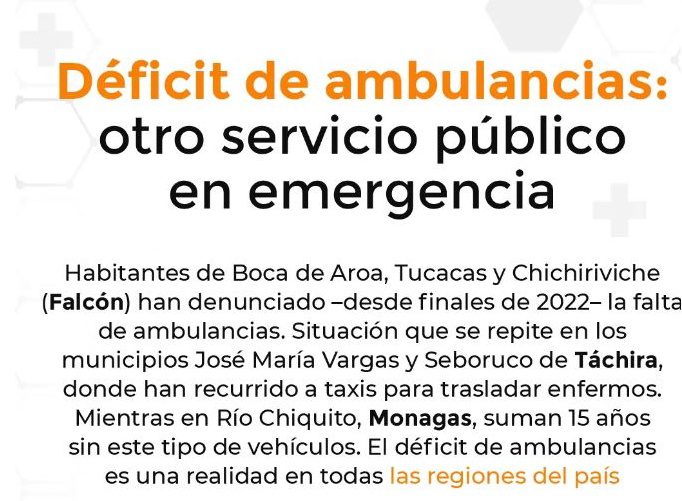 Déficit de ambulancias en Venezuela 10 2023 1
