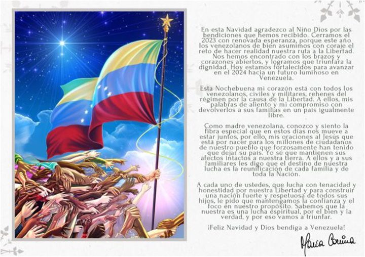 María Corina Machado 24 12 2023