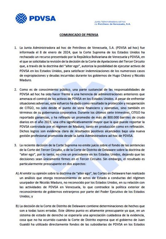 Pdvsa Ad hoc 9 1 2023