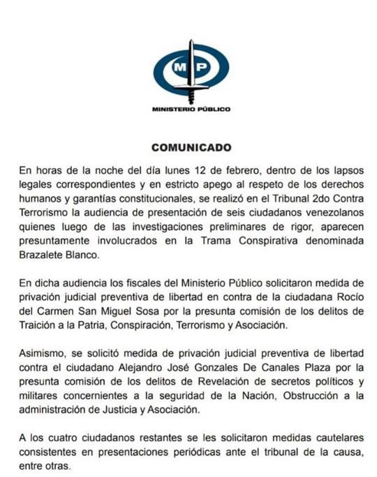 Fiscalía caso Roció San Miguel 13 2 2024