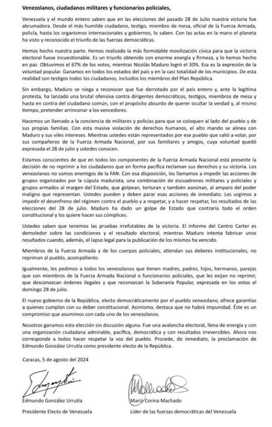 Comunicado MCM y Edmundo