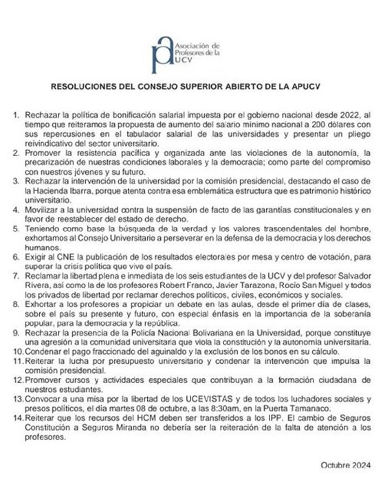 APUCV 10 2024