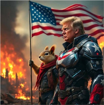 Donald Trump y ardilla