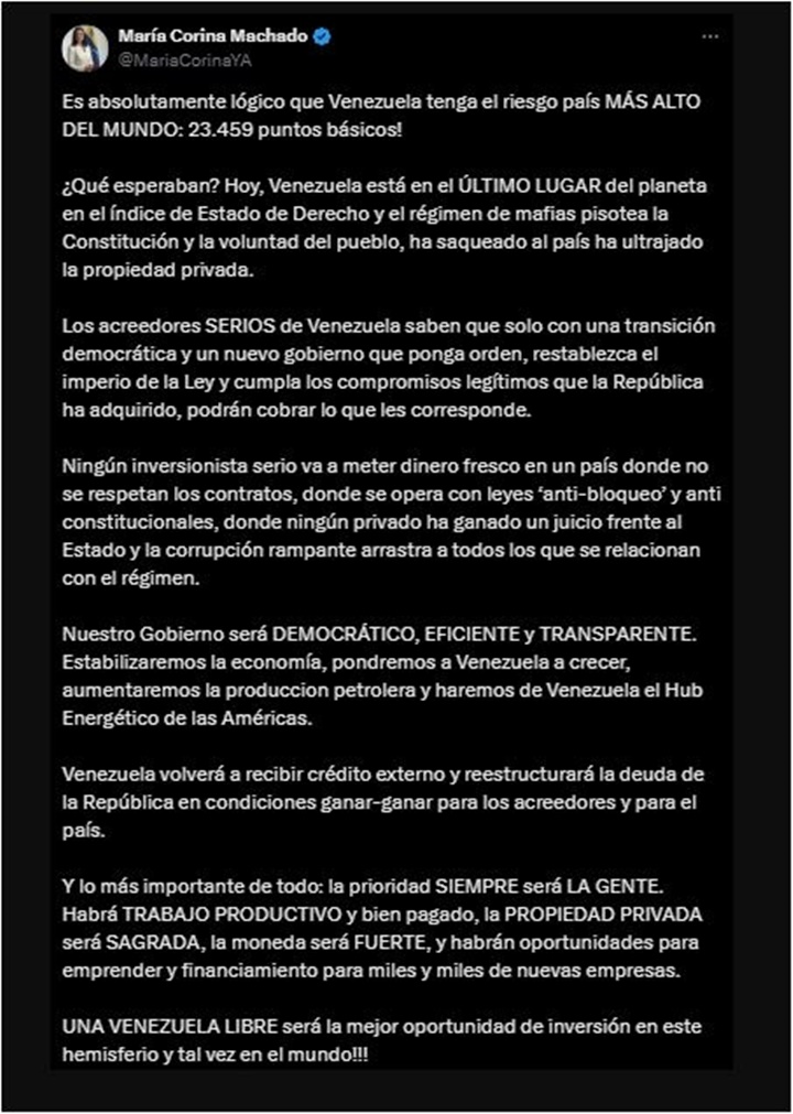 María Corina Macaho 28 1 2025