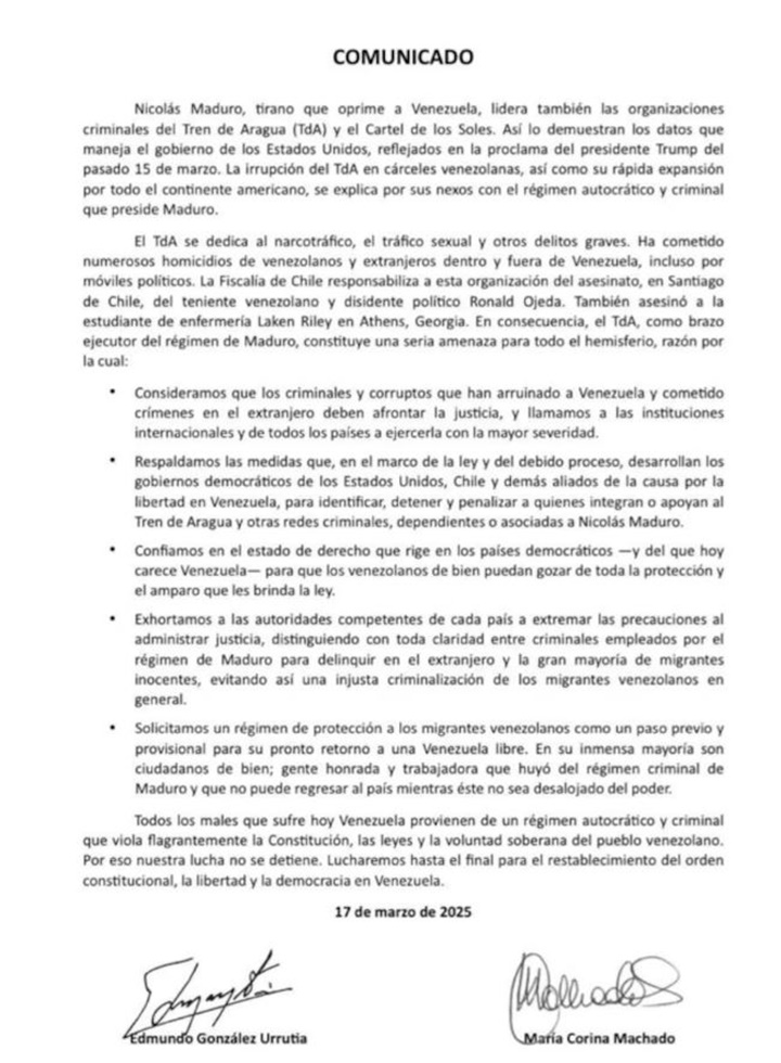 María corina Machado y Edmundo González