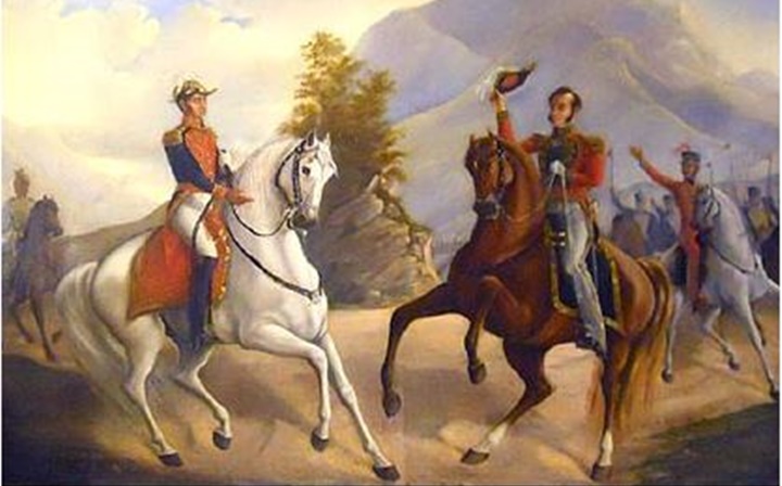 Sucre y Bolívar Batalla de Junín