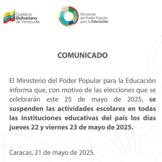 Comunicado Ministerio de Educación