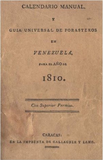 Calendario Venezuela 1810