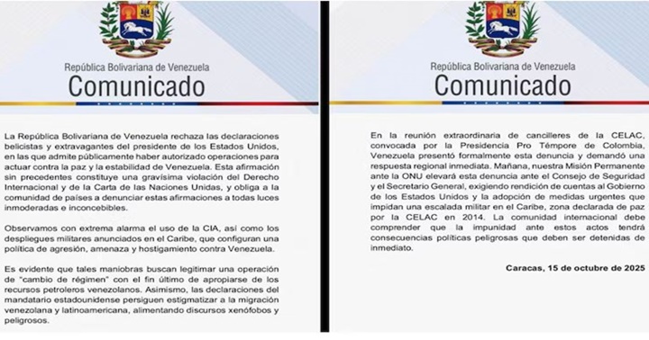 Gobiero Venezuela 15 10 2025