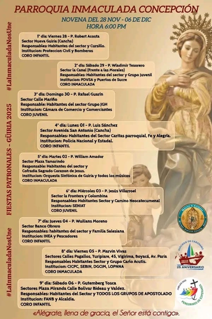 Programación Oficial de la Inmaculada Concepción