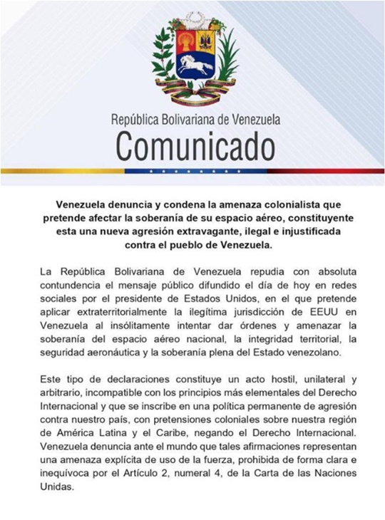Venezuela comunicado 29 11 2025 1