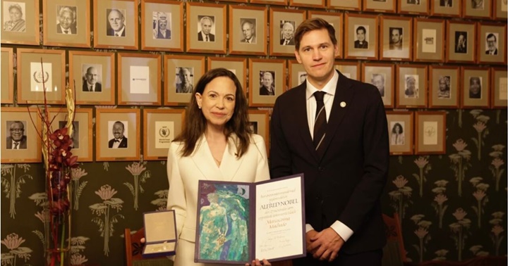 María Corina Machado en Oslo