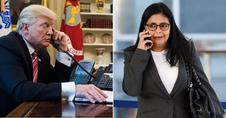 Donald Trump y Delcy Rodríguez