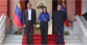 Jorge Rodríguez, Delcy Rodríguez y Diosdado Cabello