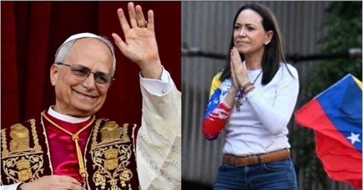 Papa León XIV y María Corina Machado