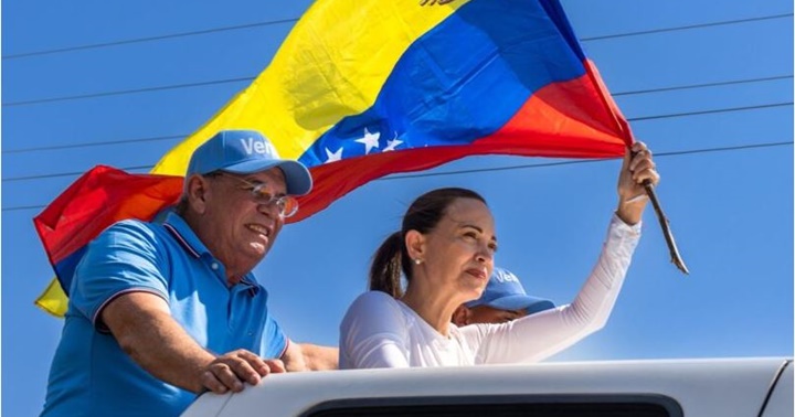 María Corina Machado y Omar González Moreno