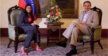 Rodríguez Zapatero y Delcy Rodríguez