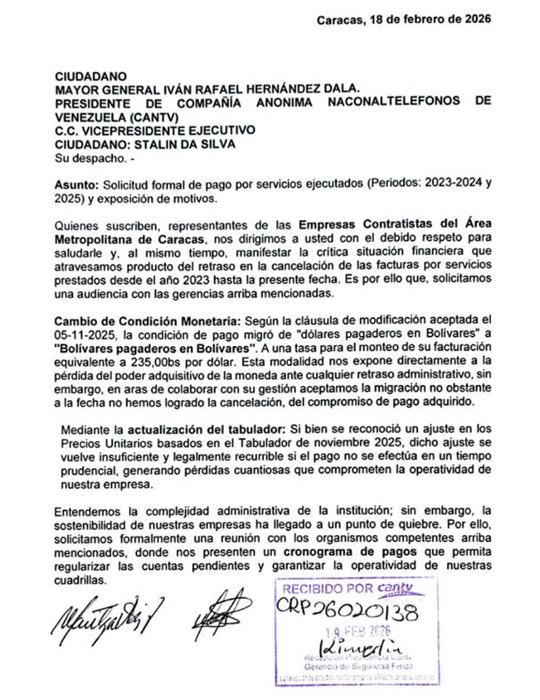 Cantv 11 3 2026 Pagos