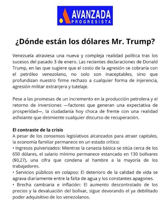 Avanzada Progresista 8 4 2026 2