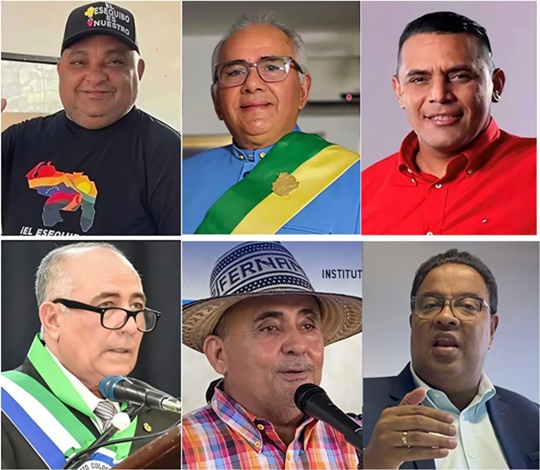 Danilo Polanco, Alberto Sobalvarro, Jorge Paz, Nervis Sarcos, Fernando Loaiza y Rafael Ramírez