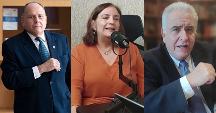 Efraín Rincón, María Semprún y Pablo Aure