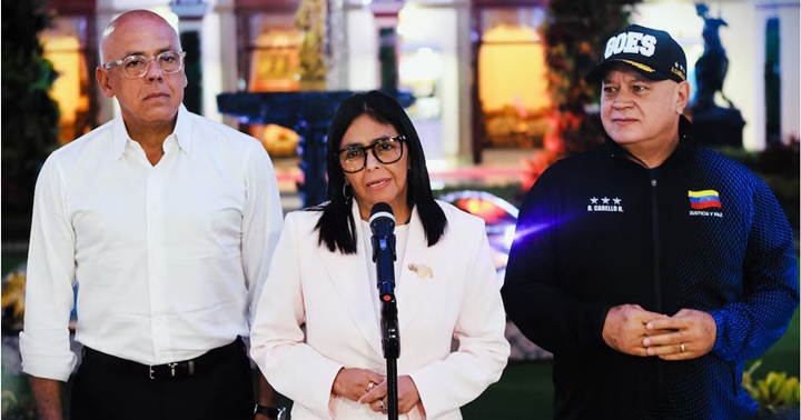 Jorge Rodriguez, Delcy Rodriguez y Diosdado Cabello