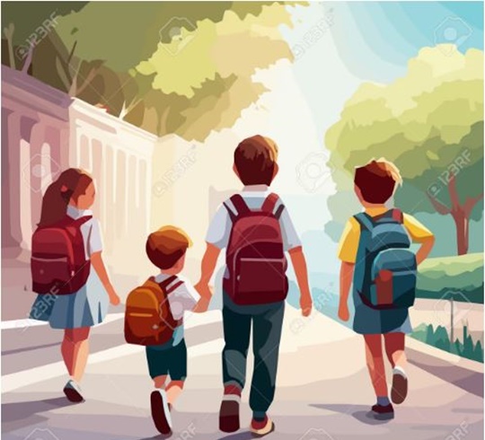 Niños a la escuela