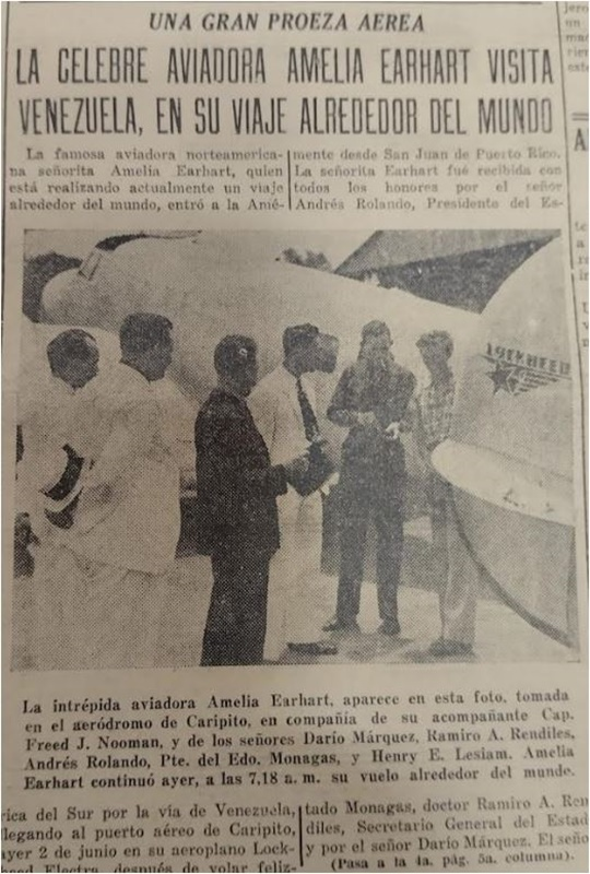 Amelia Earhart en Venezuela 5