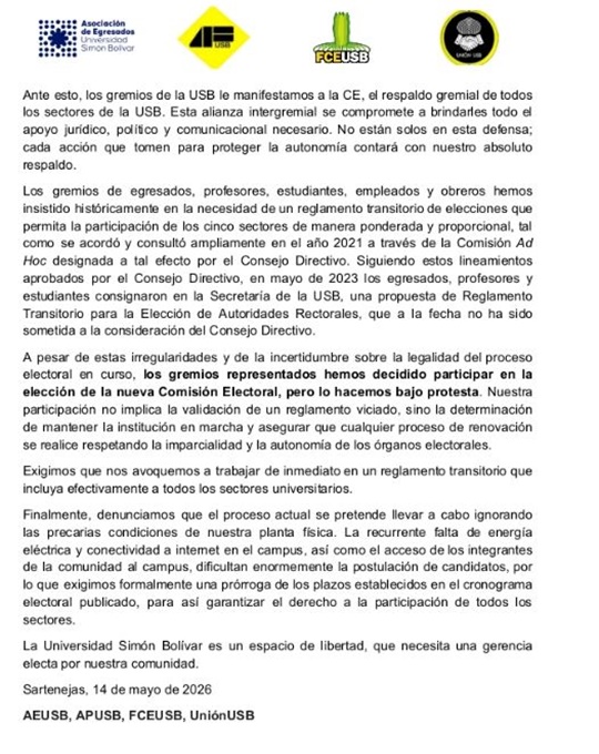 Comunicado APUSB 14 5 2026 Comunicado APUSB 14 5 2026