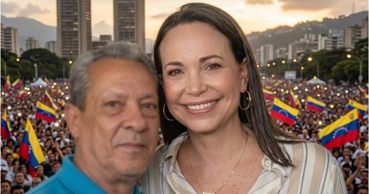 Italo Zapata y María Corina Machado