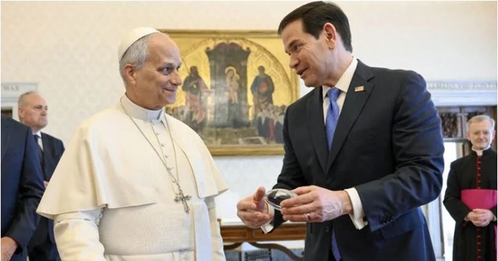 Marco Rubio y Papa Leòn XIV