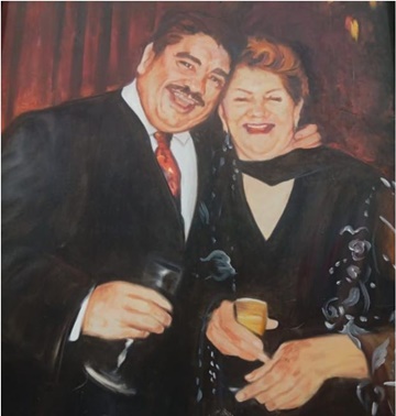 Mario Valdez y Rafaela su mamá