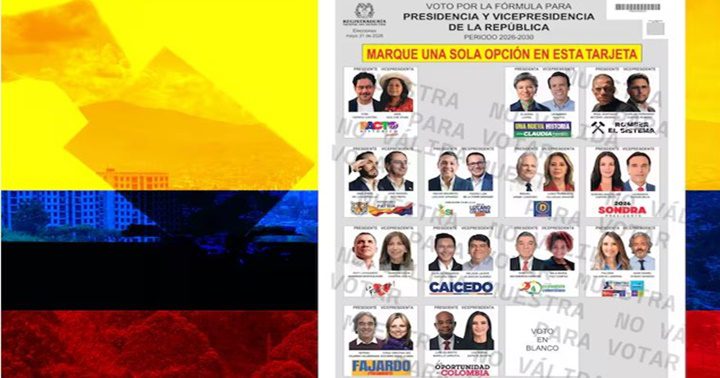 Tarjeta electoral Colombia 2026 1