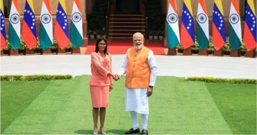 Delcy Rodríguez y Narendra Modi