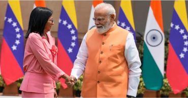 Delcy Rodríguez y Narendra Modi