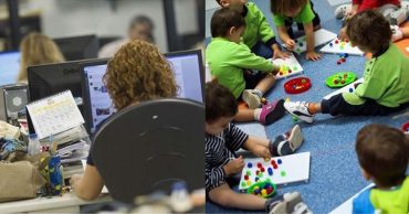 Madres trabajado niños