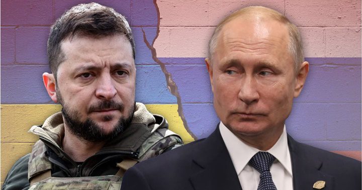Volodimir Zelenski y Vladimir Putin