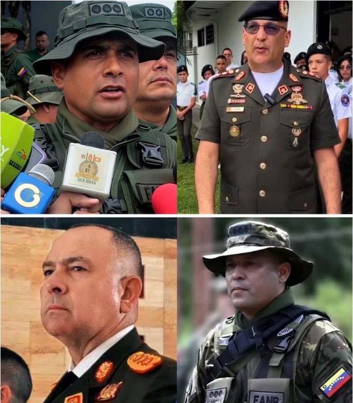 Orlando Romero, Johan Hernández, Rafael Prieto y José Serrano