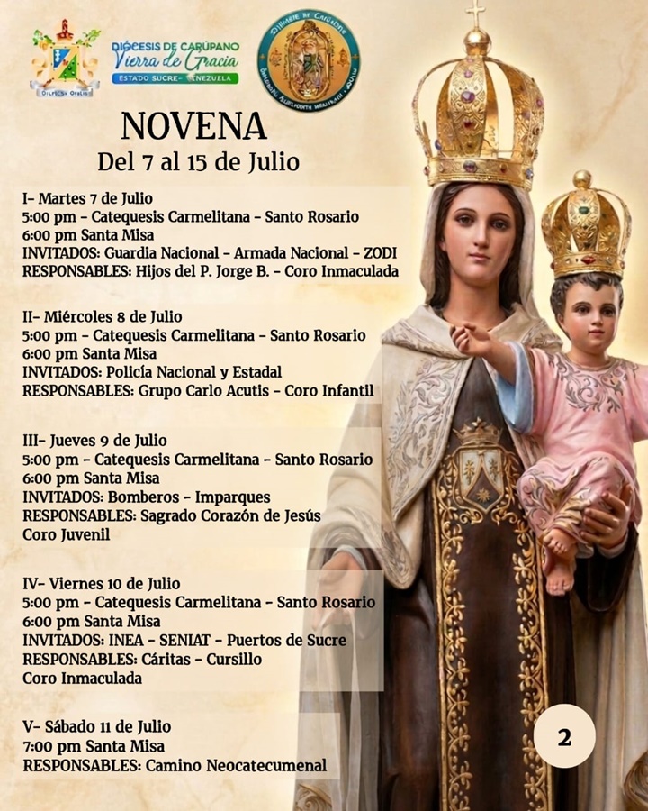 virgen del carmen 7 11 de julio 2026