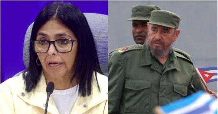 Delcy Rodríguez y Fidel Castro Delcy Rodríguez y Fidel Castro
