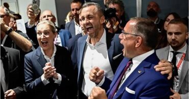 Alice Weidel, Ulrich Siegmund y Tino Chrupalla