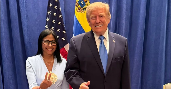 Delcy Rodríguez y Donald Trump Delcy Rodríguez y Donald Trump